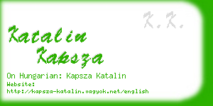 katalin kapsza business card